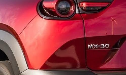 Photo of a 2022 Mazda MX-30 in Soul Red Crystal Metallic (paint color code 47E)