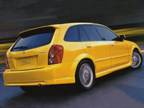 Photo of a 2002 Mazda Protege5 in Vivid Yellow (paint color code HZ)