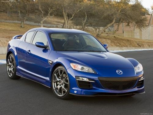 Photo of a 2009-2010 Mazda RX-8 in Aurora Blue Mica (paint color code 34J)