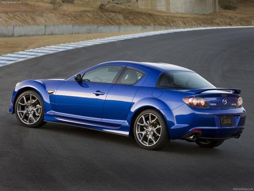 Photo of a 2009-2010 Mazda RX-8 in Aurora Blue Mica (paint color code 34J)