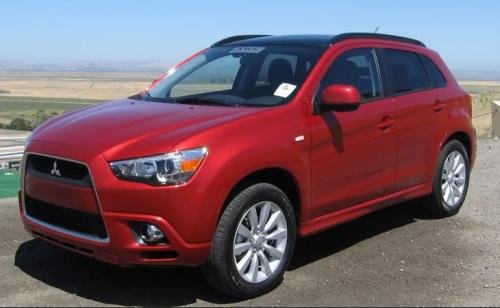 Photo of a 2014 Mitsubishi Outlander Sport in Rally Red Metallic (paint color code P26