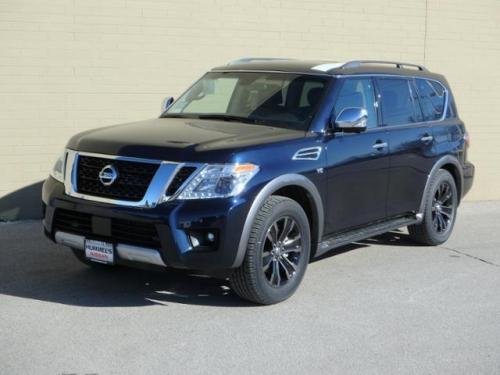 Photo of a 2017-2018 Nissan Armada in Hermosa Blue Pearl (paint color code BW5