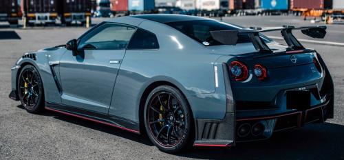 Photo of a 2021 Nissan GT-R in Stealth Gray (paint color code KCE)