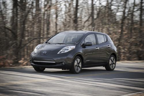 Photo of a 2013 Nissan Leaf in Metallic Slate (paint color code KBC)