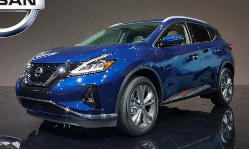 Photo of a 2019-2022 Nissan Murano in Deep Blue Pearl (paint color code RAY)