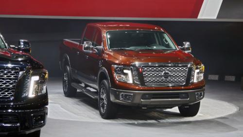 Photo of a 2017 Nissan Titan in Forged Copper Metallic (paint color code CAU)