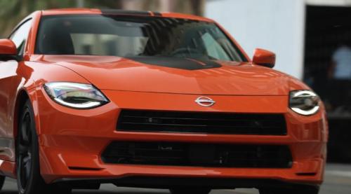 Photo of a 2024 Nissan Z in New Sight Orange (paint color code ECD)