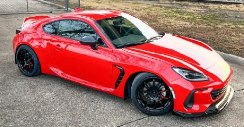 Photo of a 2025 Subaru BRZ in Ignition Red (paint color code DCK)