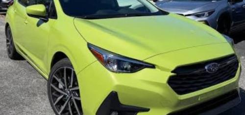Photo of a 2026 Subaru Impreza in Citron Yellow Pearl (paint color code 1CR)