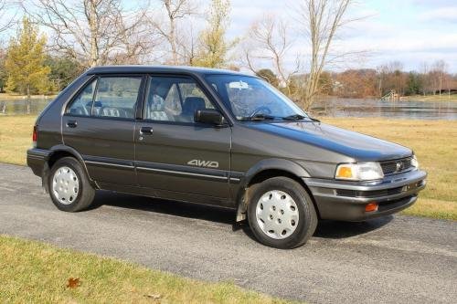 Photo of a 1991 Subaru Justy in Glance Gray Metallic (paint color code 016)