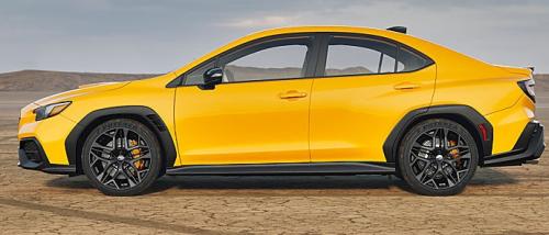 Photo of a 2026 Subaru WRX in Sunrise Yellow (paint color code C2Z)
