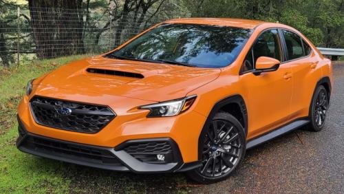 Photo of a 2022-2024 Subaru WRX in Solar Orange Pearl (paint color code WCL