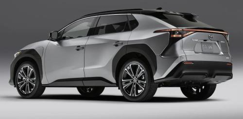 Photo of a 2023-2025 Toyota bZ in Black on Heavy Metal (paint color code 2WC)