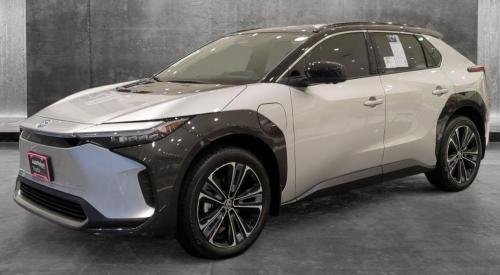 Photo of a 2023-2024 Toyota bZ4X in Black on Elemental Silver Metallic (paint color code 2MR)