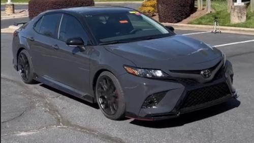 Photo of a 2023-2024 Toyota Camry in Midnight Black on Underground (paint color code 2YE)