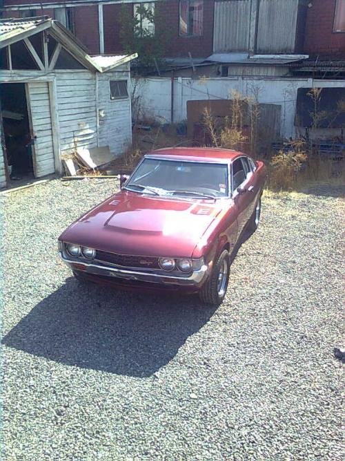 Photo of a 1977 Toyota Celica in Maroon Metallic (paint color code 348)