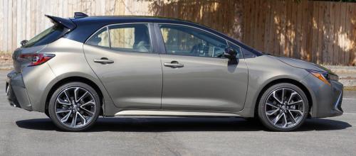 Photo of a 2020 Toyota Corolla in Midnight Black on Oxide Bronze (paint color code 2UD)