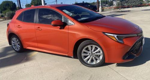 Photo of a 2023-2025 Toyota Corolla in Inferno (paint color code 4Y8)