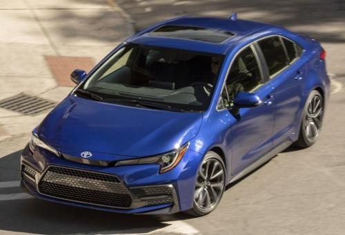 Photo of a 2020-2025 Toyota Corolla in Blue Crush Metallic (paint color code 2RC)