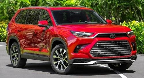 Photo of a 2024 Toyota Grand Highlander in Ruby Flare Pearl (paint color code 3T3)