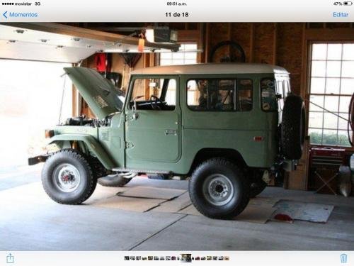 Photo of a 1972-1973 Toyota Land Cruiser in Breathe Green (paint color code T1654)