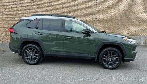 Photo of a 2024 Toyota RAV4 in Ice Edge on Army Green (paint color code M30)