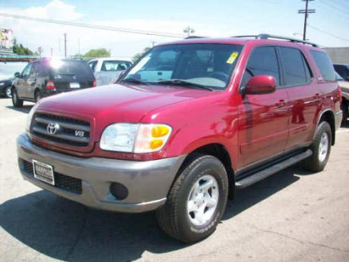 Photo of a 2003-2004 Toyota Sequoia in Salsa Red Pearl on Phantom Gray Pearl (paint color code 3Q3A)