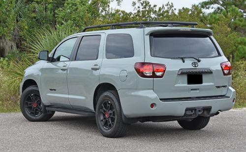 Photo of a 2021 Toyota Sequoia in Lunar Rock (paint color code 6X3)