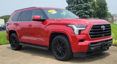 Photo of a 2023-2024 Toyota Sequoia in Supersonic Red (paint color code 3U5)