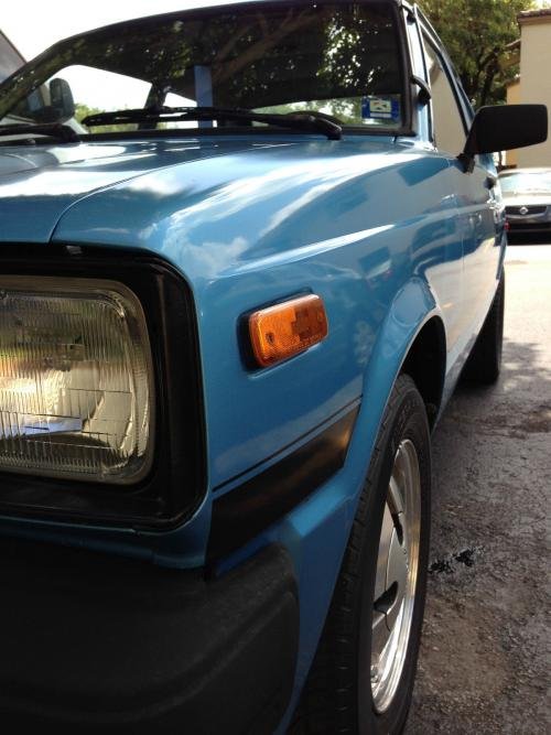 Photo of a 1981 Toyota Starlet in Light Blue Metallic (paint color code 861