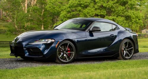 Photo of a 2020 Toyota Supra in Downshift Blue (paint color code D07)