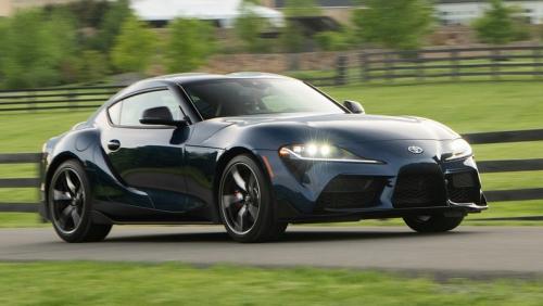 Photo of a 2020 Toyota Supra in Downshift Blue (paint color code D07)