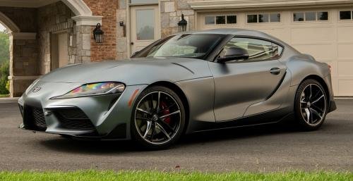 Photo of a 2020 Toyota Supra in Phantom Matte (paint color code D08)