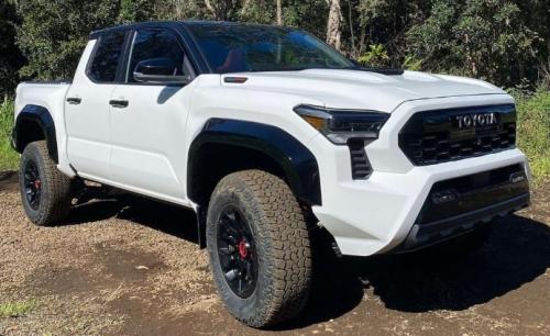 Photo of a 2024 Toyota Tacoma in Black on Ice Cap (paint color code 2MQ)