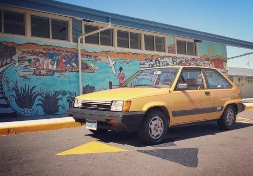Photo of a 1983 Toyota Tercel in Light Yellow (paint color code 558)