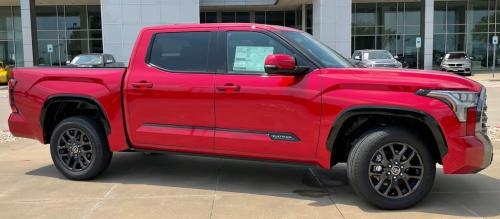 Photo of a 2023 Toyota Tundra in Supersonic Red (paint color code 3U5)