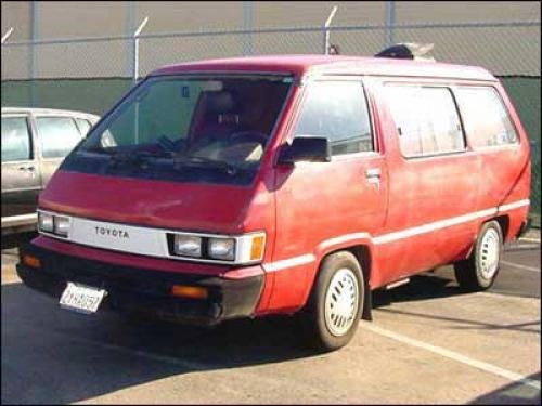 Photo of a 1984-1985 Toyota Van in Red (paint color code 3F3